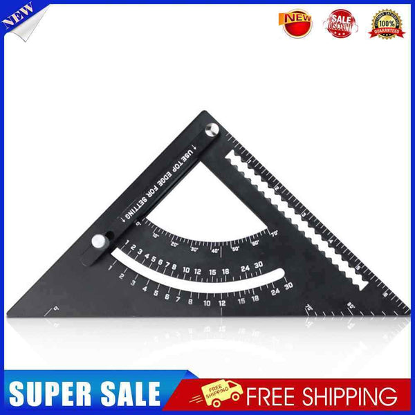 Aluminum Alloy Triangle Ruler Angle Protractor Woodworking Measurement Tools