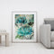 Blue Flowers Paint By Numbers Kit DIY Art Frameless Picture On Canvas (B)