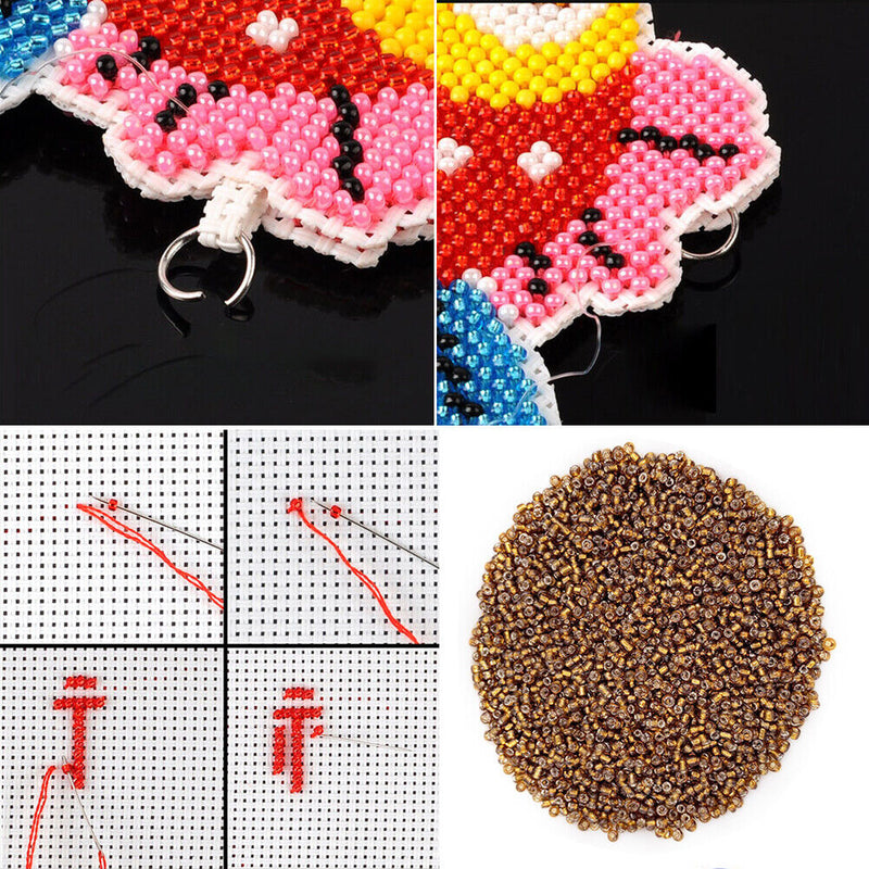 1200pcs/Pack 2mm Charm Mini Beads DIY Necklace Bracelet for Jewelry Making Craft