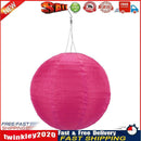 8 inch LED Round Solar Lantern Waterproof Pendant Garden Decor (Rose Red) Newly
