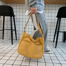 Women Canvas Shoulder Bags Solid Color Large Capacity Casual Messenger Handbag