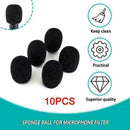 10x 30mm Soft Elastic Sponge Microphone Head Cover Q8D1 For Headset Sleeve H6U6