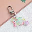 Korean Key Ring Acrylic Portable Hanging Key Chain Cartoon Rabbit Wallet Pend