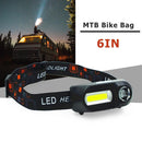 COB LED Headlight Headlamp Flashlight USB Rechargeable Torch Night Light