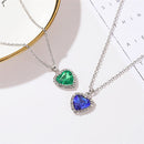 Blue Crystal Titanic Heart of Ocean Women's Necklace Heart Forever Pendant