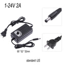 AC to DC Adapter 3-24V 2A Adjustable Power Supply Motor Speed Controller US