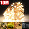 10M LED Fairy String Lights Battery Powered Copper Wire Lamp Waterproof Decor