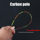 High Carbon Ultra Hard Telescopic Short Section Fishing Rod Pole (2.1m)