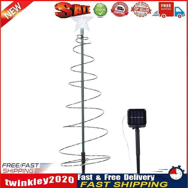 Solar Powered LED Christmas Tree Lawn Light Outdoor Garden Lamp (Colorful) Newly