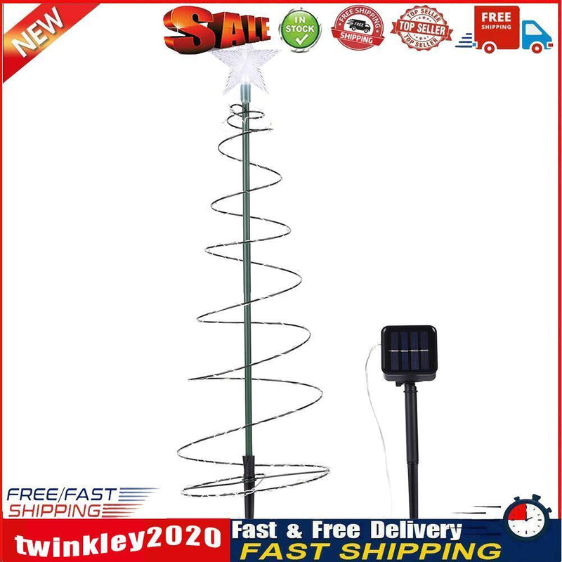 Solar Powered LED Christmas Tree Lawn Light Outdoor Garden Lamp (Colorful) Newly