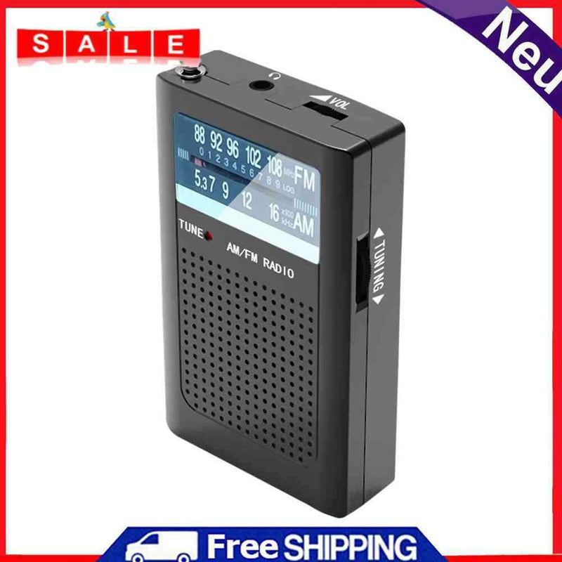 Pocket Radios Battery Operated AM FM Radio with Loud Speaker for Elderly Gifts