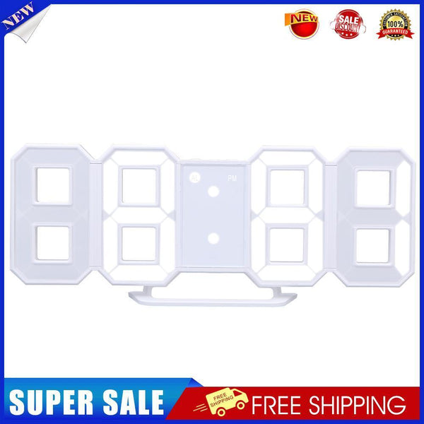 Digital LED Table Clock 24 or 12-Hour Display Alarm Snooze 8888 Display