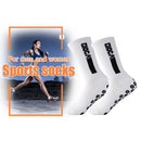 Anti Slip Football Socks Baseball Rugby Soccer Socks for Adults (White)