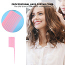 Plastic One-Way Hair Dyeing Tail Comb Hairdressing Highlighting Sectioning Brush