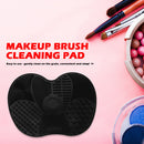 Silicone Makeup Brush Pen Cleaning Pad Suction Cup Scrubber Board (Black) Newly