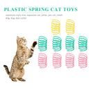10pcs Plastic Cat Teaser Spring Pet Funny Interactive Flexible Coil Toys