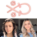 Soft Hair Heatless Curling Rod Foam Sponge Roller Hair Styling Tools (Pink)