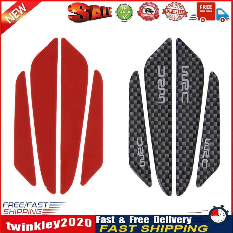 4pcs Carbon Fiber Car Side Door Edge Anti-scratch Strips Protector Guard Newly
