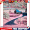 Frameless Oil Paint By Numbers Pink Village DIY Canvas Picture Craft Kit