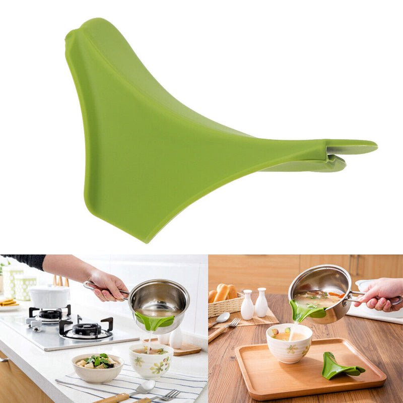 Kitchen Funnel Tools Prevent Spills Silicone Circular Rim Liquid Deflector