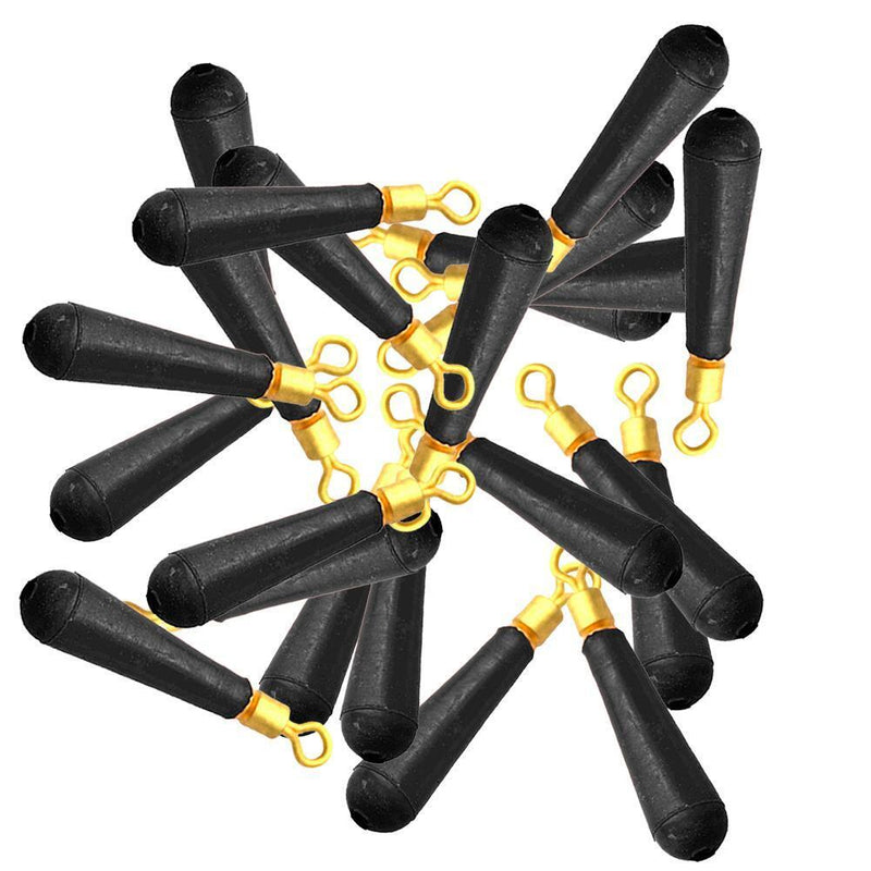 30pcs Fishing Floats Copper Rubber Bobber Fishing Float Rotation Buoy (L)