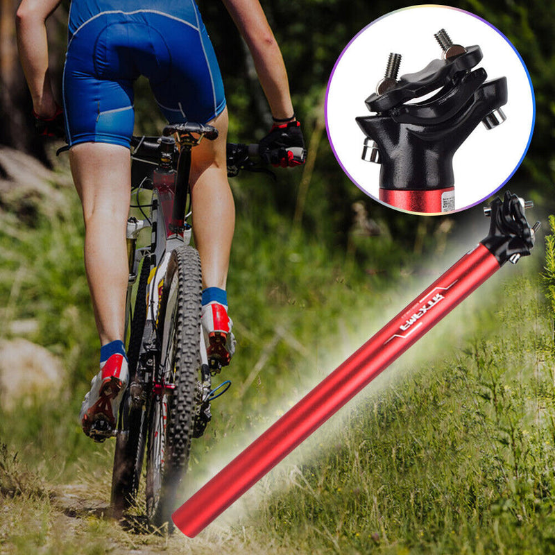 Bike Seat Post MTB Folding Bicycle Ultralight Seatpost (27.2x400mm Red) Newly