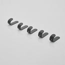 2pcs Punch Free Wall Door Mounted Coat Hook Key Hat Bags Organizer (Black) Newly