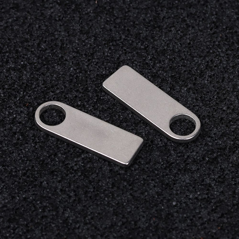 EDC Multi Tool Blank Titanium Plate DIY Name Tag Keyring Pendant Anti-Lost Pet