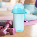 Large Capacity Dual Straw Cup Outdoor Student Drinking Beverage Water Bottl