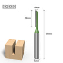 6mm Shank Single Double Flute Straight Router Bit Set Carving Milling Cutter