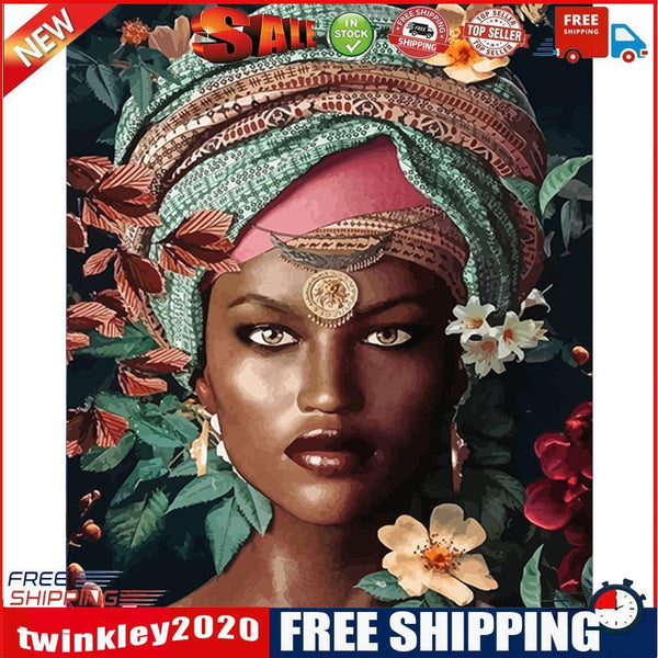 DIY Paint By Number Kit Beautiful African Women No Frame for Home Decor Art
