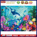5D DIY Full Drill Diamond Painting Fantasy Dolphin Horse Cross Stitch Embro