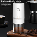 #A Coffee Bean Grinder - Portable Herb Grain Electric Burr Mill with Cleaning Br