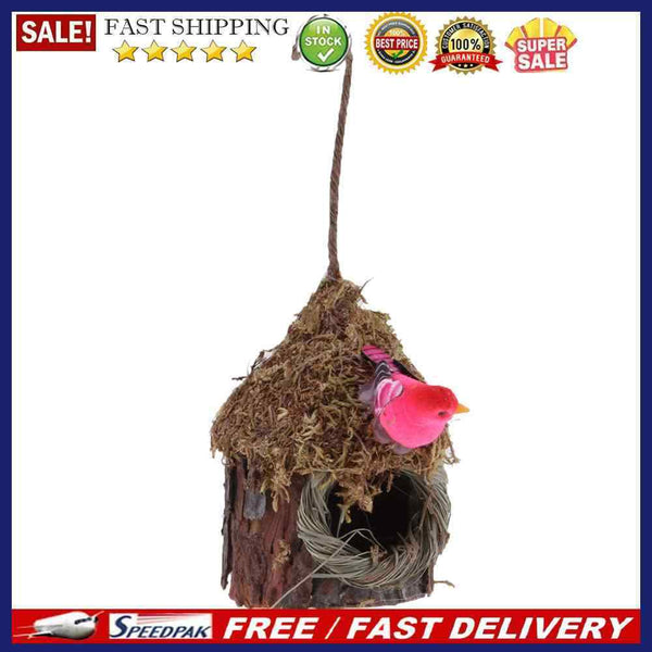 Handwoven Simulation Tree Bird House Outdoor Hanging Bird Shelter Accessori