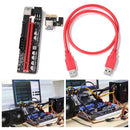 009S Plus 3A USB 3.0 PCI Express Riser Card PCI-E 1X to 16X Extender Adapter