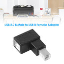 USB 2.0 Type B Male to Female Adapter Right Angled for Printer (Down)