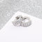 Zircon Ear Buckle Ear Piercing Double Rows Zircon Ear Stud Diamond Earrings
