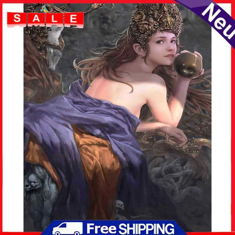 Purple Girl Oil Paint By Numbers Kits Canvas DIY Picture Home Decoration Gifts