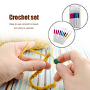9pcs Double Color Plastic Handle Sweater Needles Crochet Hooks Set DIY Craf