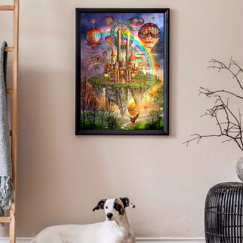 11CT Full Cross Stitch Sky Rainbow Counted DIY Embroidery Home Decoration G