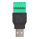 USB2.0 Male to 5pin Screw Terminal Connector Apdater with Shield Connector Newly