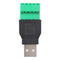 USB2.0 Male to 5pin Screw Terminal Connector Apdater with Shield Connector Newly
