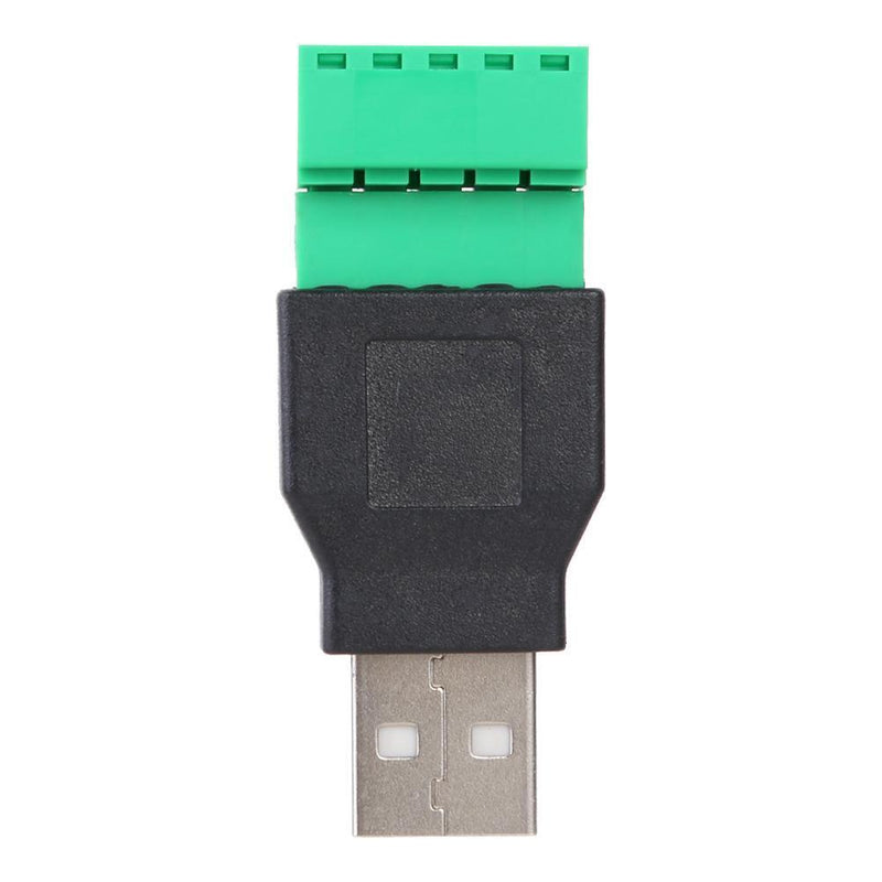 USB2.0 Male to 5pin Screw Terminal Connector Apdater with Shield Connector Newly