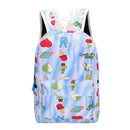 3pcs/Set Cute Women Men Food Print Canvas Backpack Shoulder Bags Clutch (K)