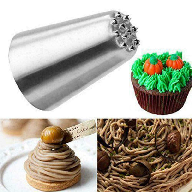 3pcs Grass Baking Decorating Cupcake Cake Icing Piping Tool Pastry Nozzles F6D7