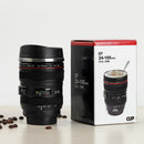 350mL Camera Lens Shape Coffee Tea Mug with Lid Vacuum Flasks Thermal Cup