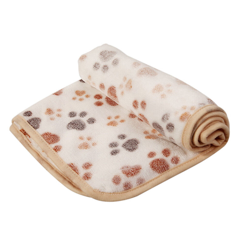 WARM Pet Blanket Touch Soft Warm Dogs Cat  Bed Blanket Mat(White) (60x40) Newly