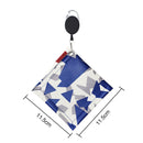 Mini Square Double-Sided Golf Ball Cleaning Towel w/ Carabiner Camo (Blue) Newly