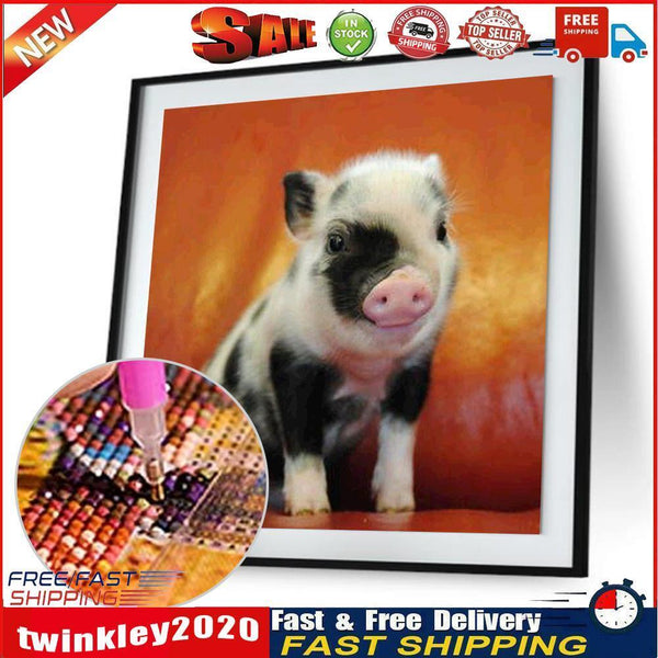 DIY Diamond Painting Cross Stitch 5D Pig Full Drill Embroidery Home Decor Newly