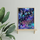 5D DIY Full Drill Diamond Painting Night Sky Cross Stitch Kit Bedroom Wall Decor